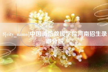 安宁中国消防救援学院河南招生录取分数
