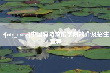 安宁中国消防救援学院简介及招生章程