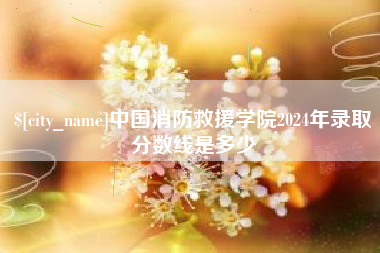 安宁中国消防救援学院2024年录取分数线是多少