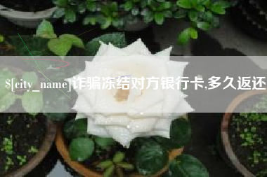 安宁诈骗冻结对方银行卡,多久返还