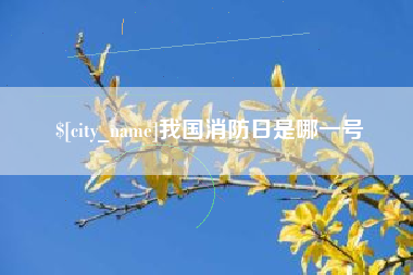 安宁我国消防日是哪一号