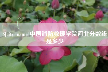 安宁中国消防救援学院河北分数线是多少