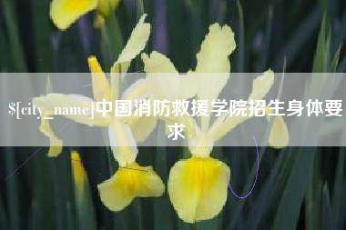 安宁中国消防救援学院招生身体要求