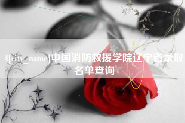 安宁中国消防救援学院辽宁省录取名单查询