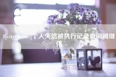 安宁个人失信被执行记录查询阚继伟