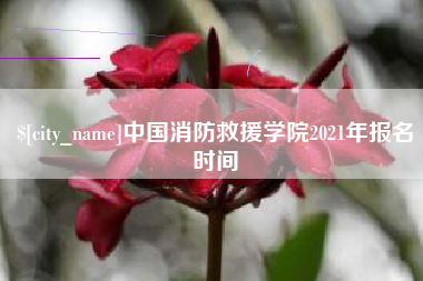 安宁中国消防救援学院2021年报名时间