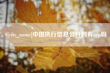 安宁中国执行信息公开网有app吗