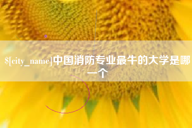 安宁中国消防专业最牛的大学是哪一个
