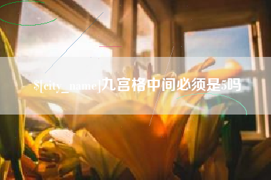 安宁九宫格中间必须是5吗