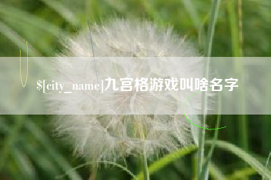 安宁九宫格游戏叫啥名字