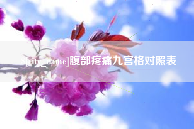 安宁腹部疼痛九宫格对照表