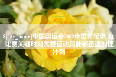 安宁中国奥运会5000米世界纪录-在比赛关键时刻需要运动员能够迅速加速冲刺