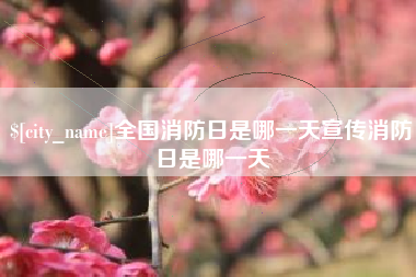 安宁全国消防日是哪一天宣传消防日是哪一天