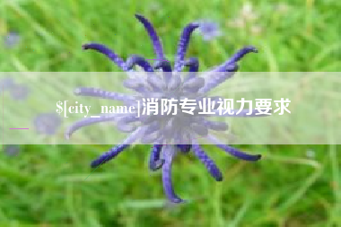 安宁消防专业视力要求