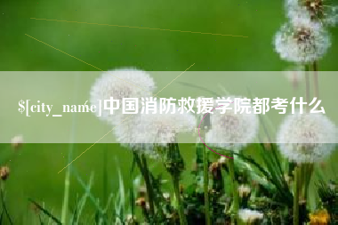 安宁中国消防救援学院都考什么