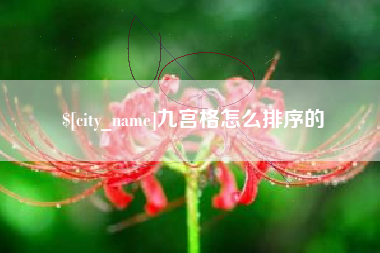 安宁九宫格怎么排序的
