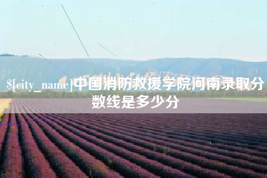 安宁中国消防救援学院河南录取分数线是多少分