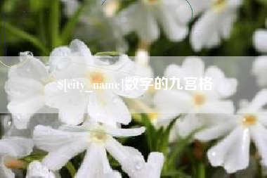 安宁数字的九宫格