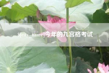 安宁今年的九宫格考试