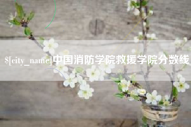 安宁中国消防学院救援学院分数线