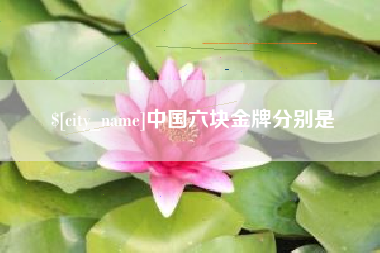 安宁中国六块金牌分别是